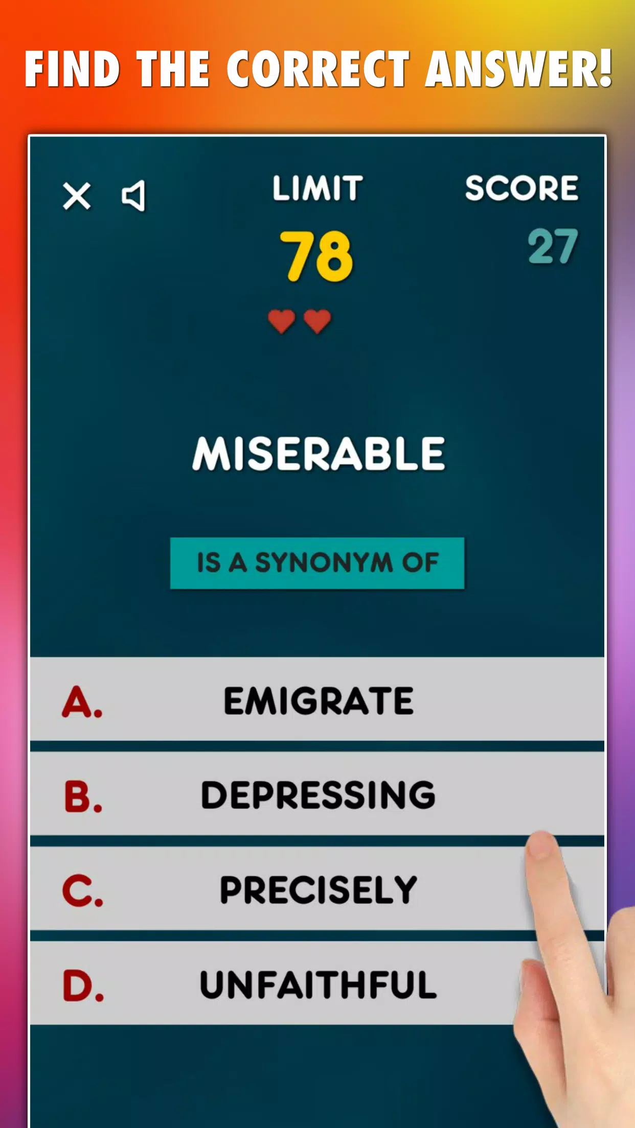 Synonyms Game Captura de tela 0