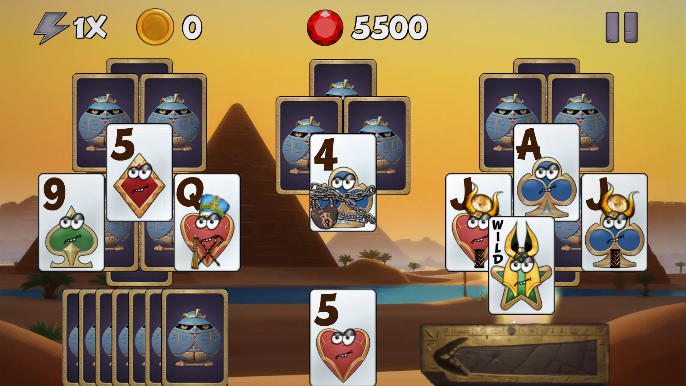 Tricky Tut Solitaire ภาพหน้าจอ 2