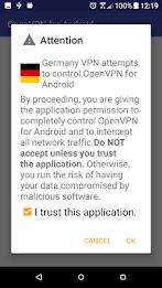 Germany VPN-Plugin for OpenVPN Скриншот 2