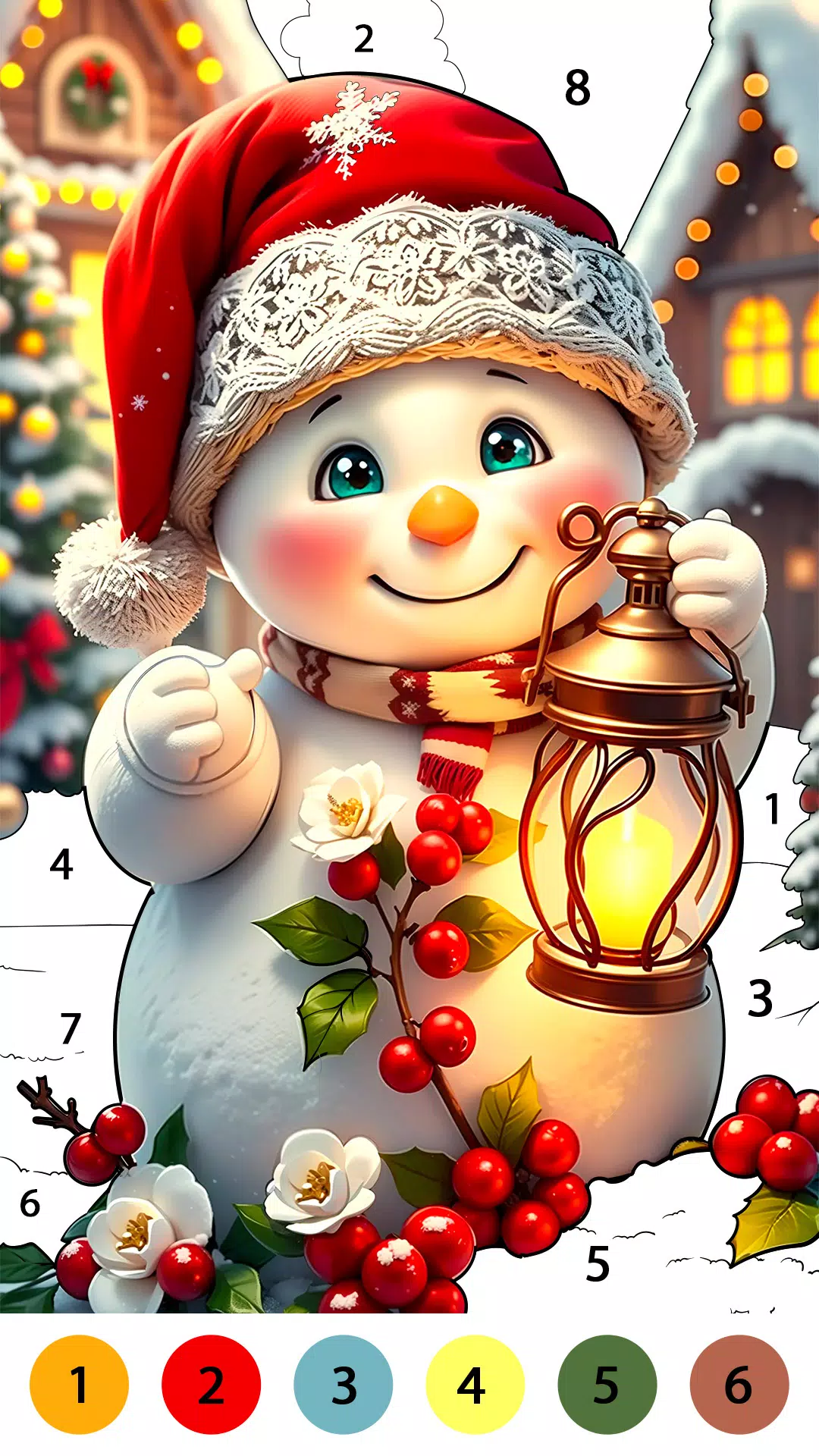 Christmas Cute Coloring Game Ekran Görüntüsü 2