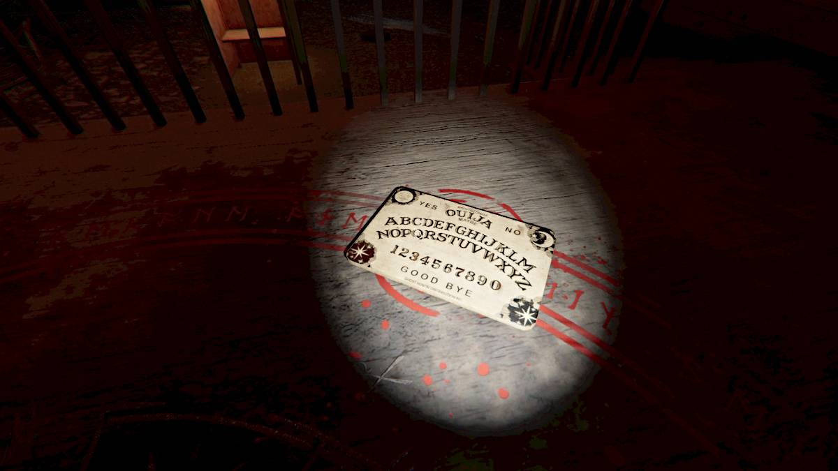 Ouija Board in Phasmophobia as part of an article about Cursed Objects.