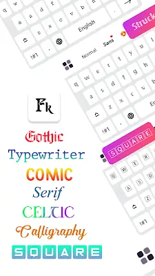 Fonts Keyboard: Şrift Sənəti Captura de tela 0