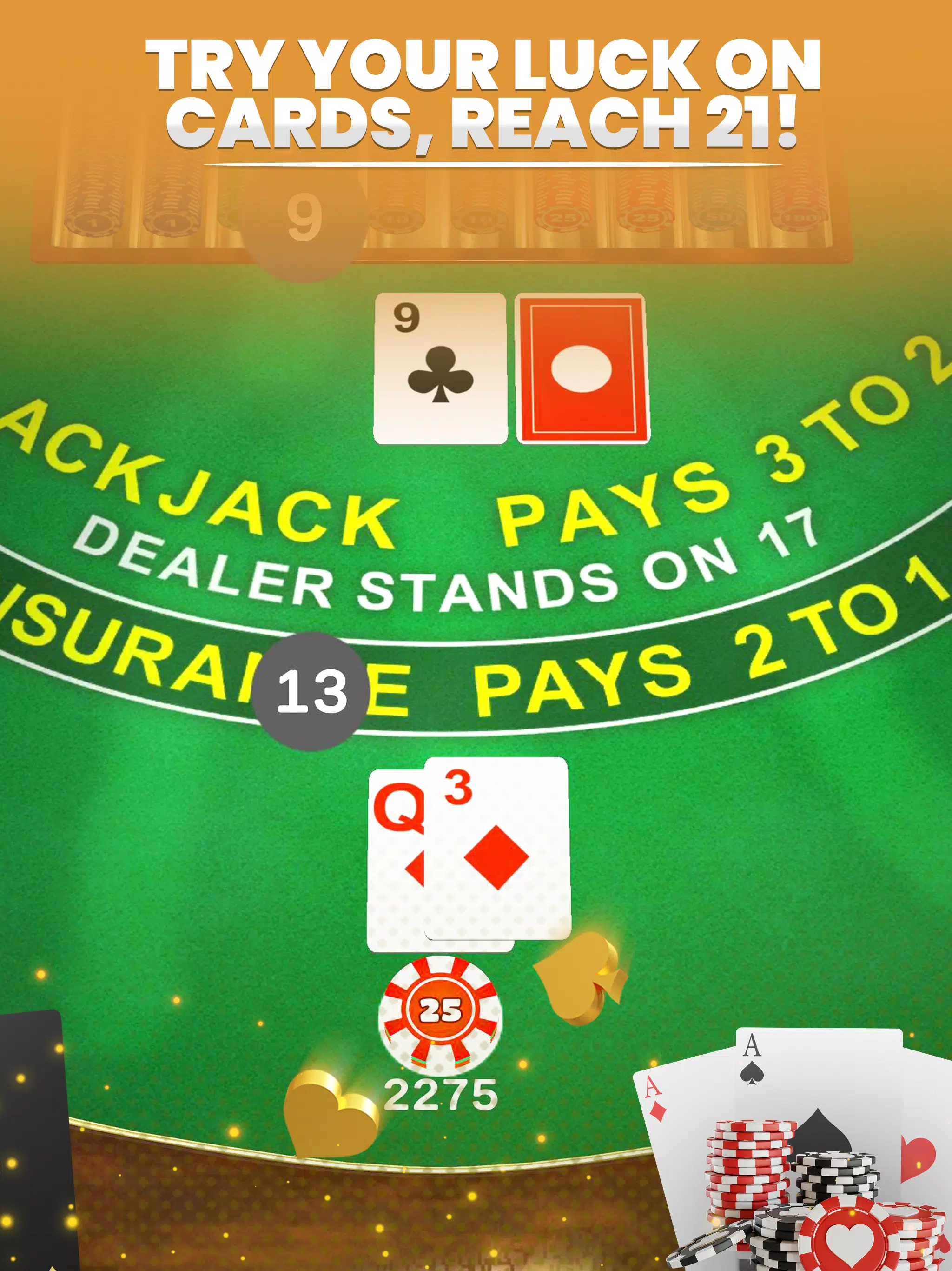 Mega Blackjack - 3D Casino MOD スクリーンショット 0