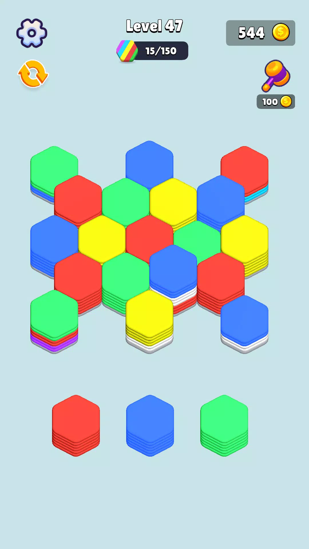 Stack Hexa Sort: Puzzle Match Ảnh chụp màn hình 0