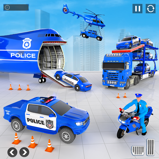 Police Car transporter Game 3D Скриншот 0