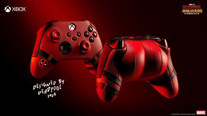 Xbox và bộ điều khiển của Deadpool với một vòng xoắn