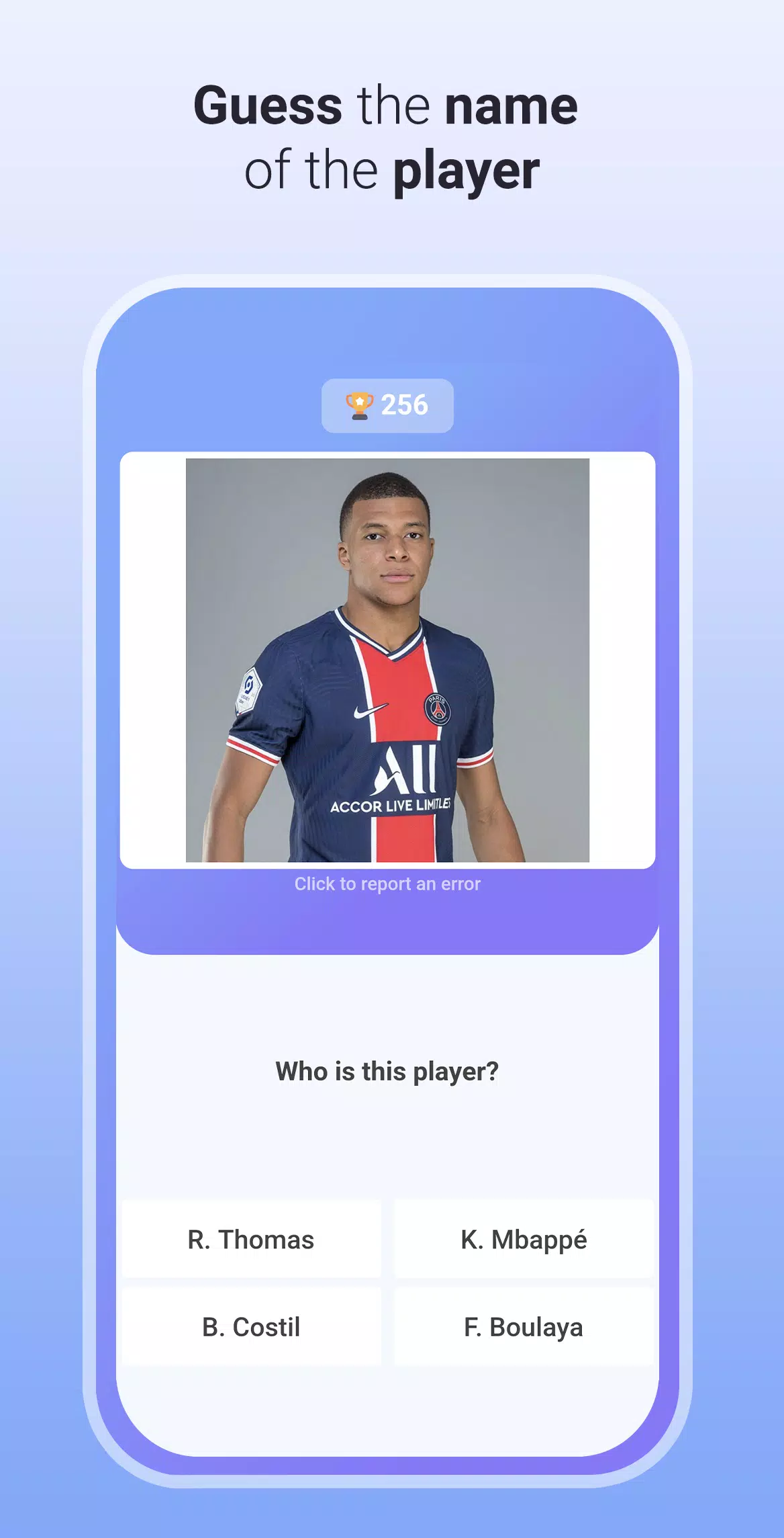Quiz Soccer - Guess the name应用截图第0张