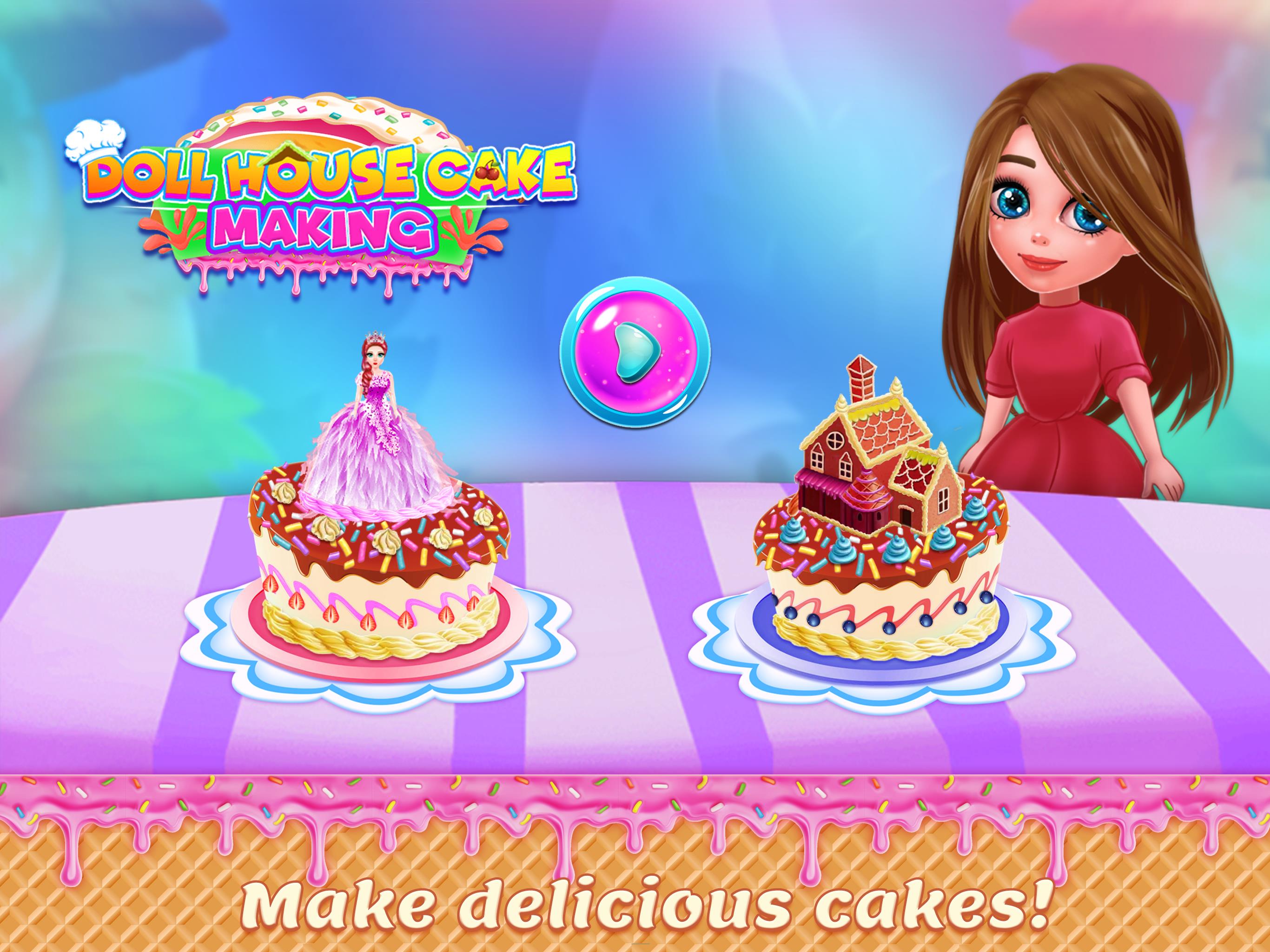 Doll House Cake Maker Game Captura de pantalla 2