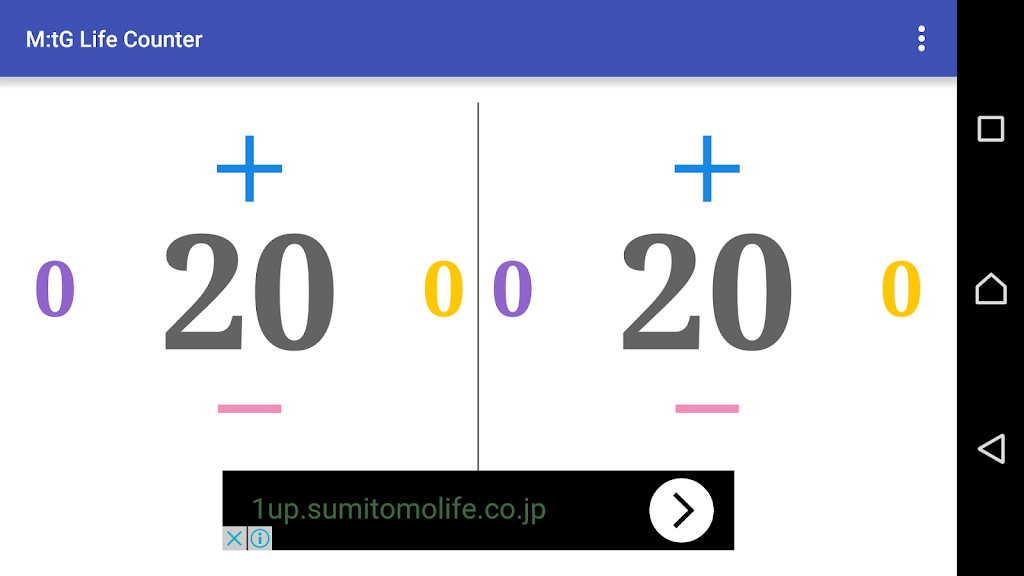 Schermata Life Counter 0