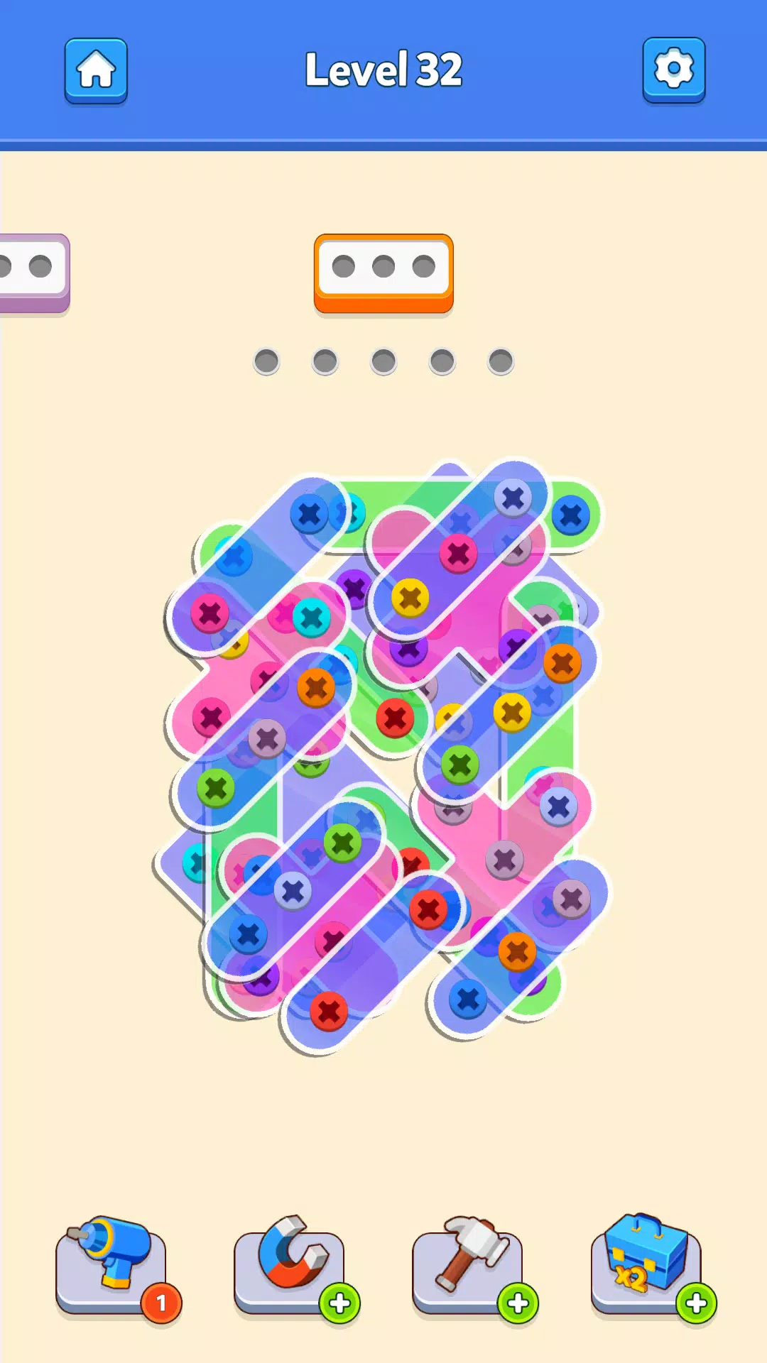Screw Pin Jam Puzzle Nuts Bolt ဖန်သားပြင်ဓာတ်ပုံ 2