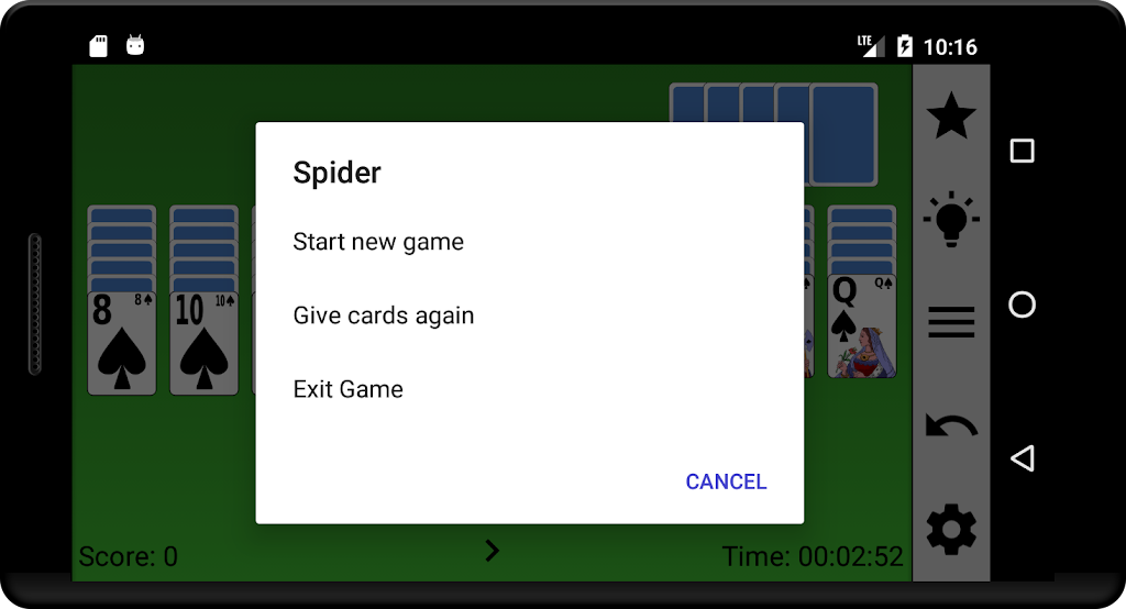 Spider card game 2019 Capture d'écran 1