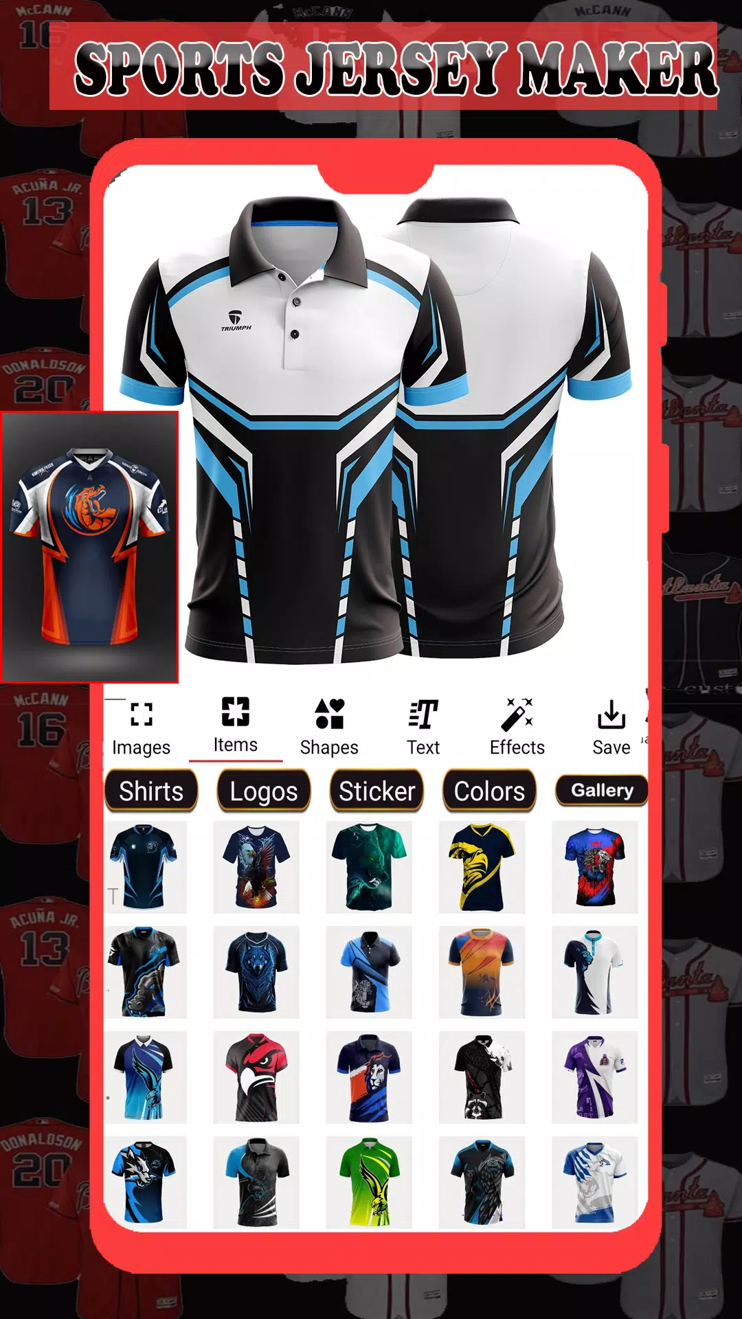 Sports Jersey Maker Ekran Görüntüsü 1