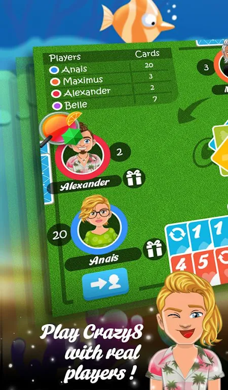 Multiplayer Crazy8 Game Captura de tela 0