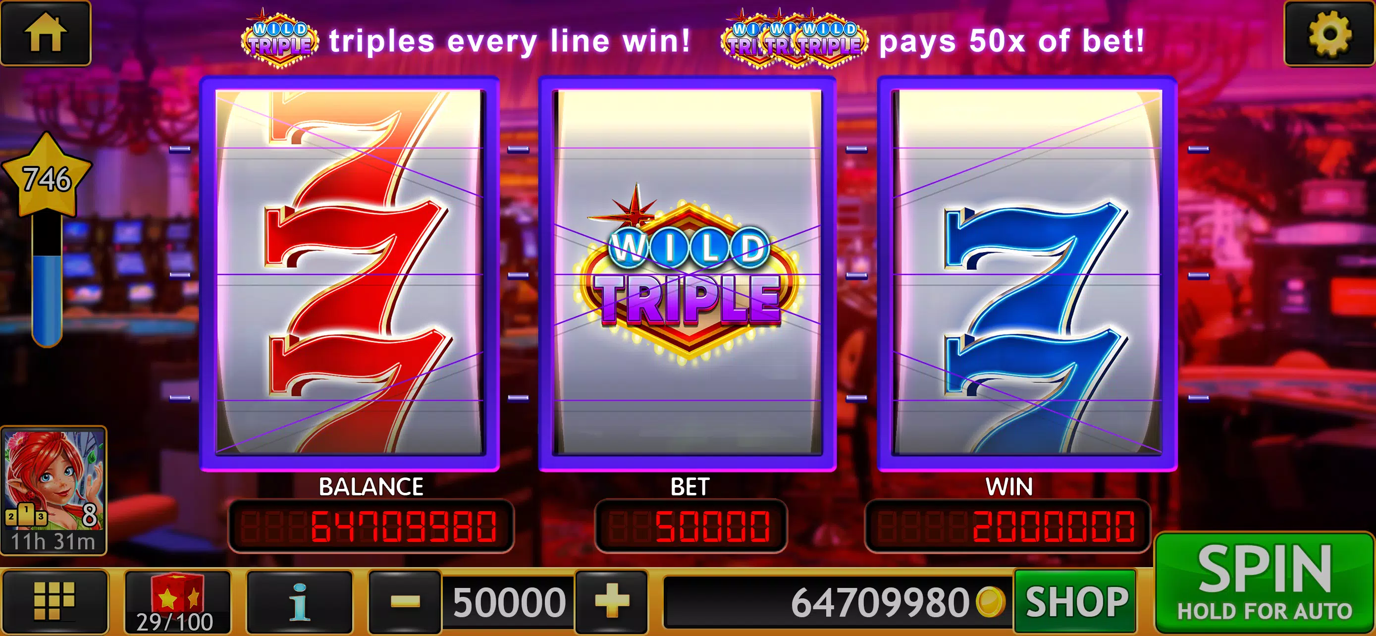 Wild Triple 777 Slots Casino ဖန်သားပြင်ဓာတ်ပုံ 0