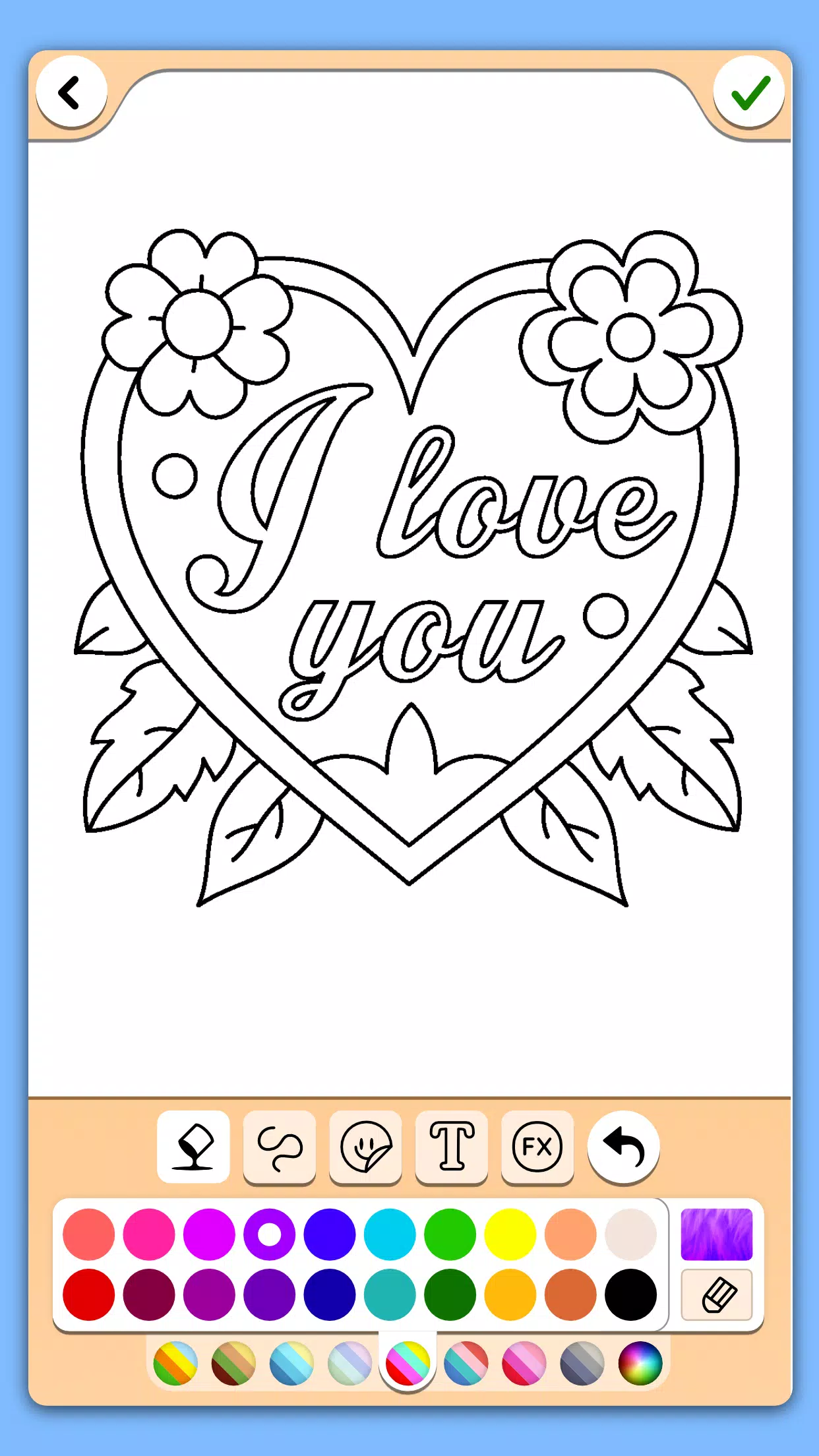 Valentines love coloring book Screenshot 2