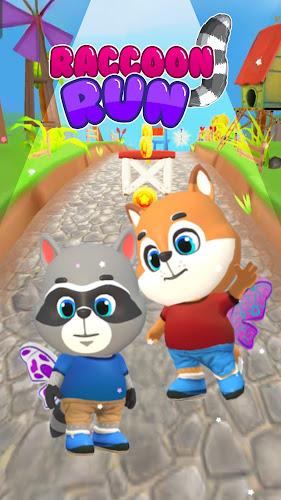 Raccoon Fun Run: Running Games Tangkapan skrin 1