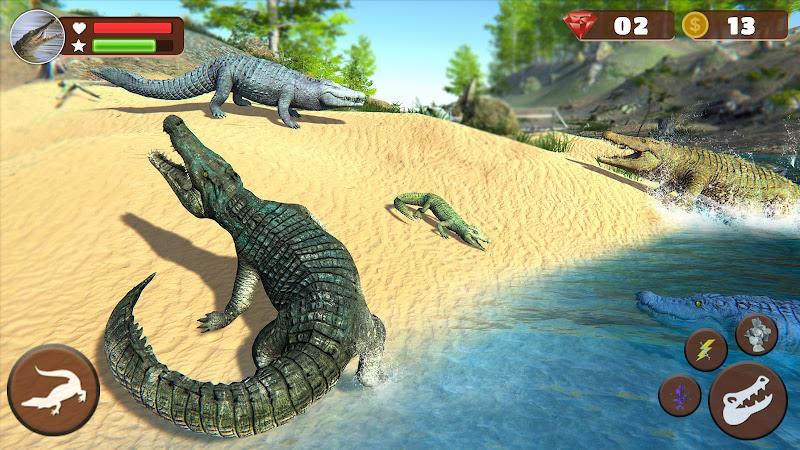 Wild Crocodile Family Sim Game Ảnh chụp màn hình 3