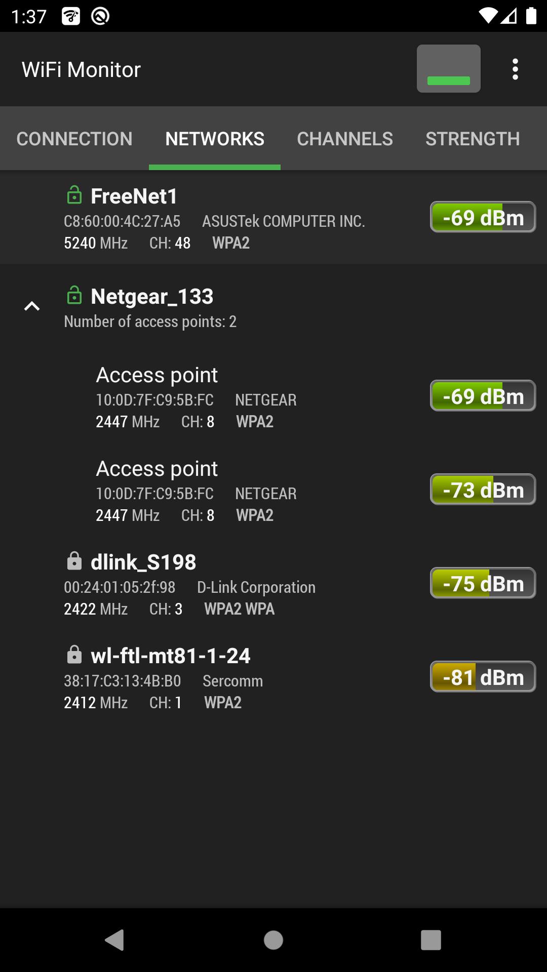 WiFi Monitor: 무선 네트워크 분석기 스크린샷 2