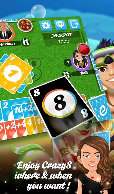 Multiplayer Crazy8 Game Captura de tela 1