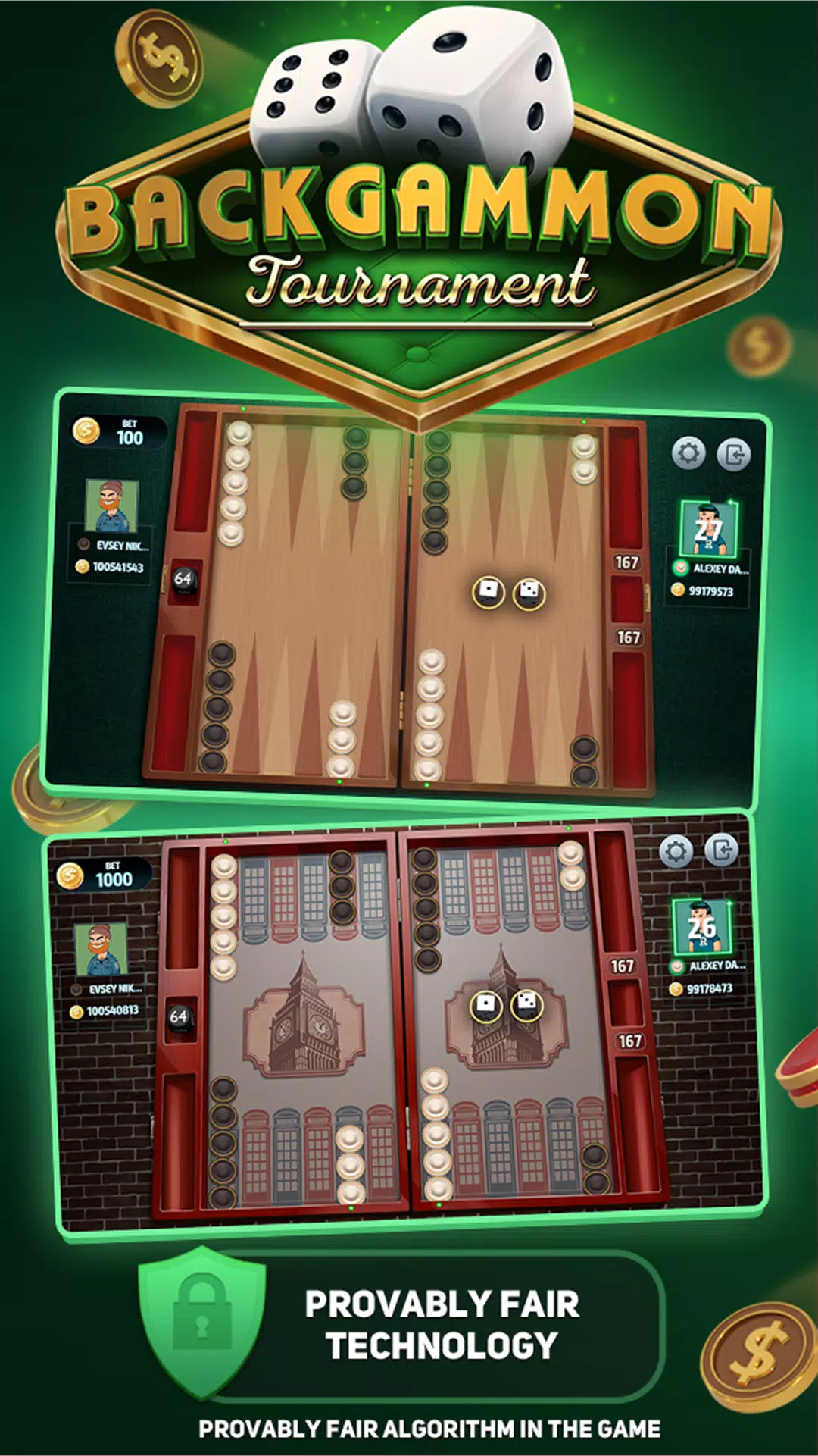 Backgammon Tournament Скриншот 0