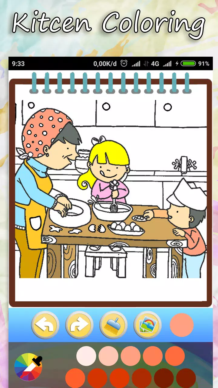 Schermata Coloring Kitchen Cooking page 3