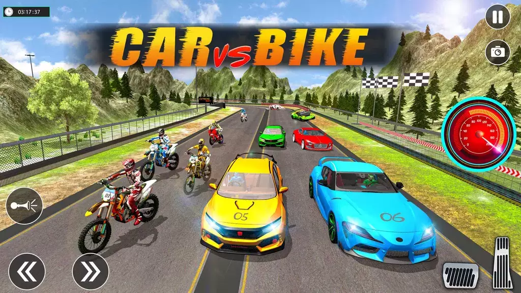 Sports Car vs Bike Racing স্ক্রিনশট 0