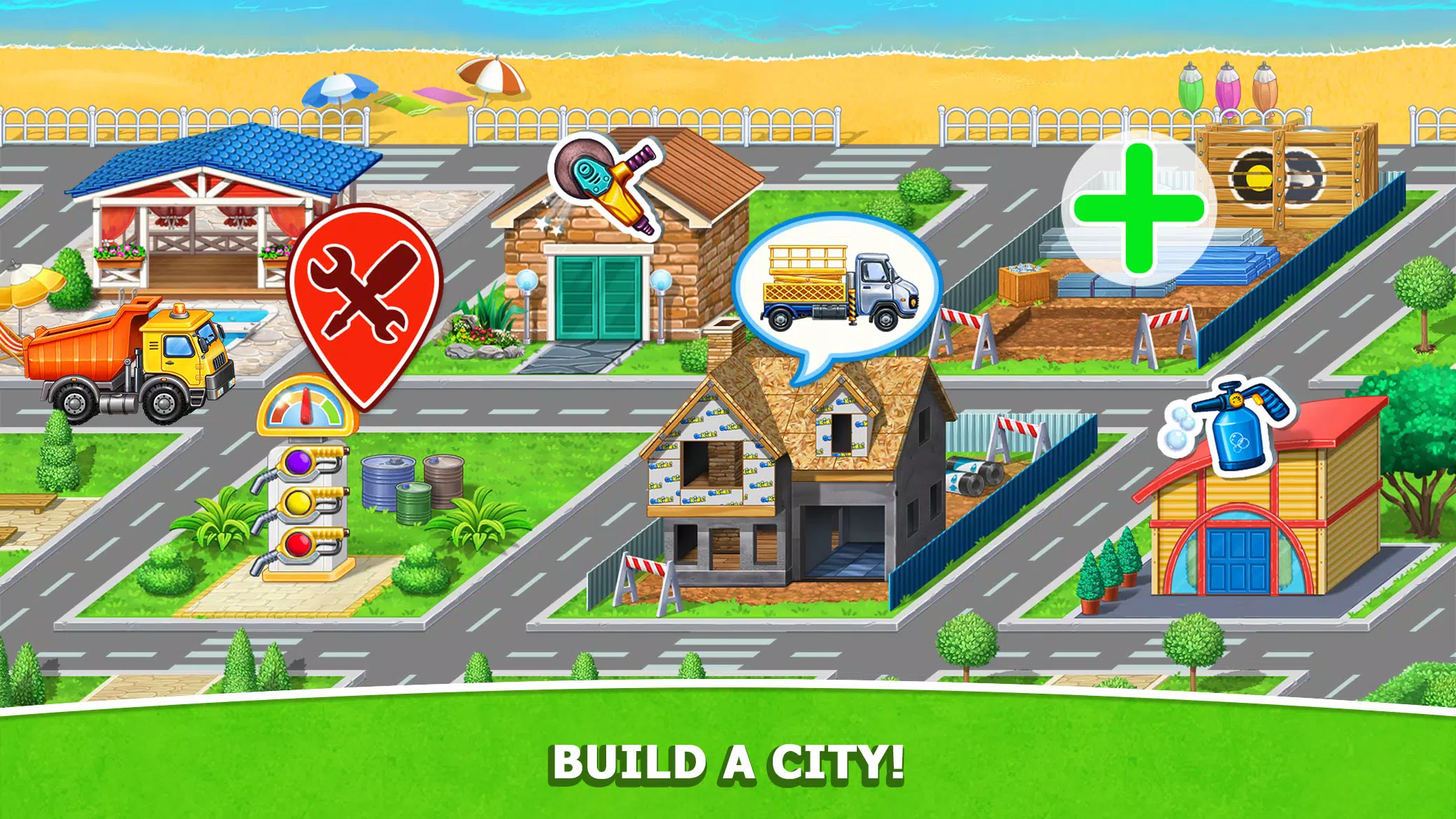 Kids Truck: City Builder Games Captura de tela 0