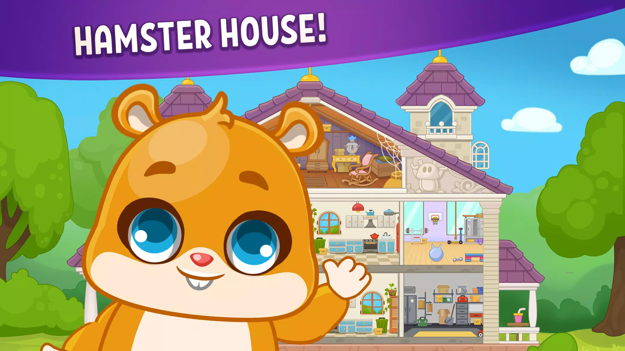 Hamster House: Kids Mini Games 스크린샷 0