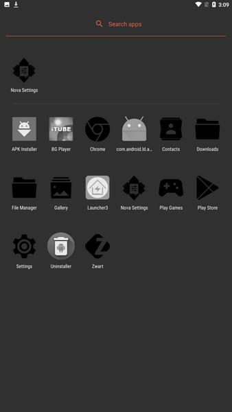 Zwart - Black Icon Pack Captura de pantalla 2