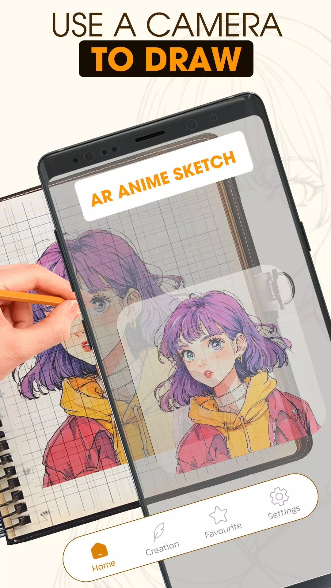 AR Anime Sketch: Trace & Draw Captura de pantalla 1
