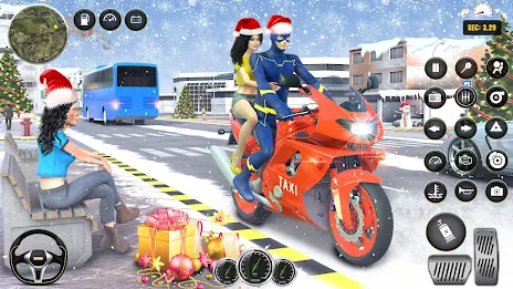 Superhero Bike Taxi Bike Games スクリーンショット 3