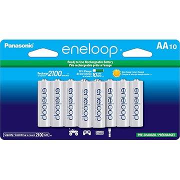 10-pek Panasonic Eneloop AA Bateri boleh dicas semula