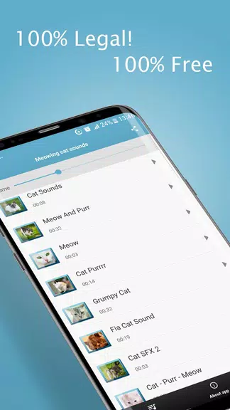 Meowing Cat Sounds Ringtones Captura de pantalla 2