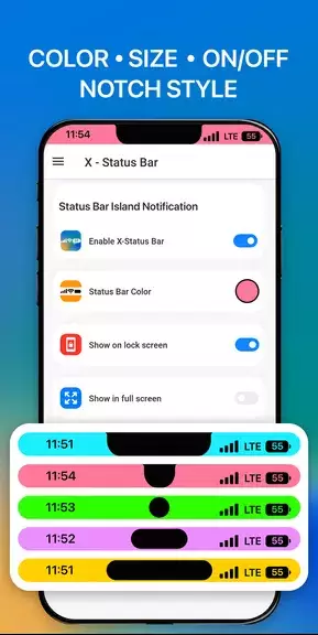 iCenter iOS 16: X - Status Bar Capture d'écran 3