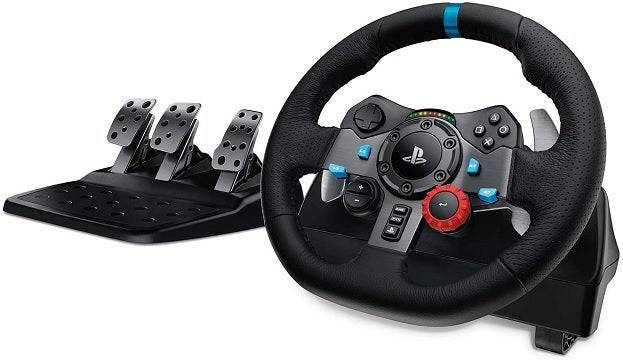 Logitech G29 ड्राइविंग फोर्स रेसिंग व्हील और पैडल (PS5, PC)