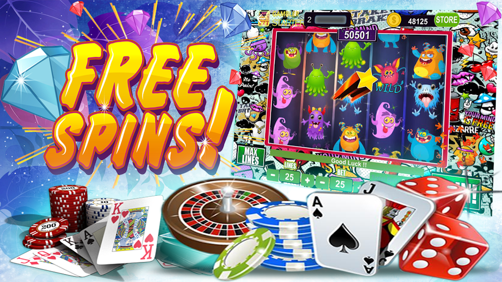 Monster Slots – Free Vegas Casino 스크린샷 0