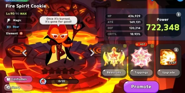 Fire Spirit Cookie in action