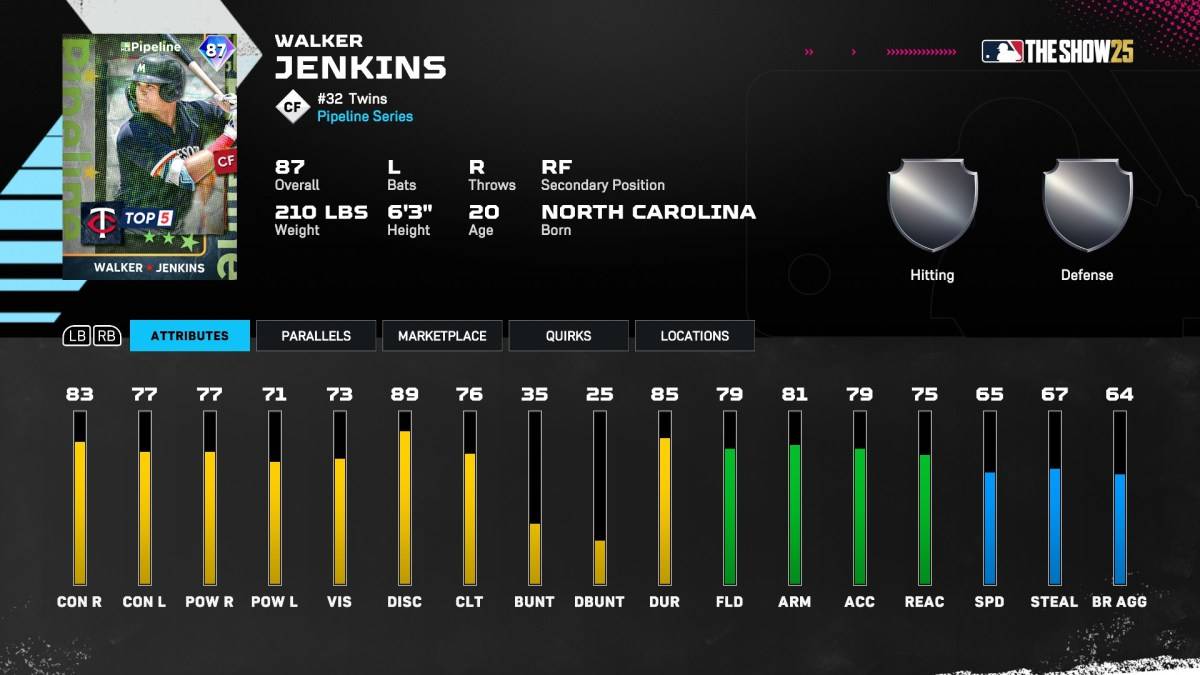 沃克·詹金斯（Walker Jenkins）在美國職業棒球大聯盟（MLB）演出25