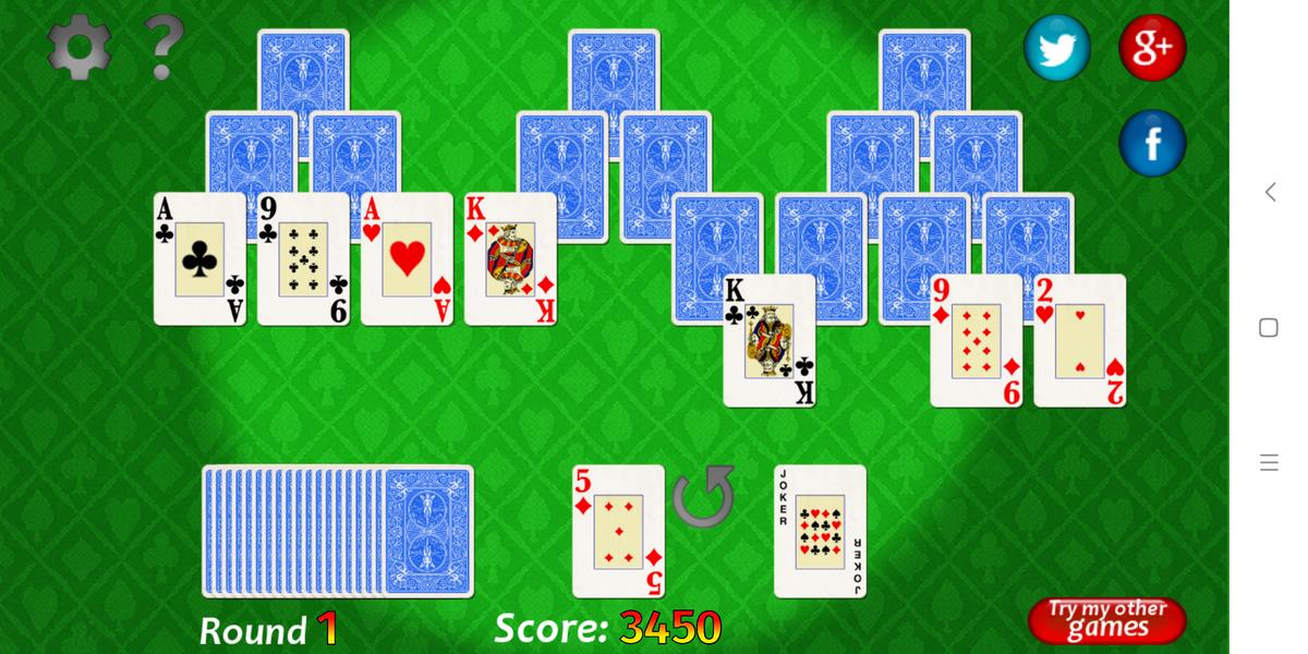 Vegas Solitaire TriPeaks 스크린샷 1