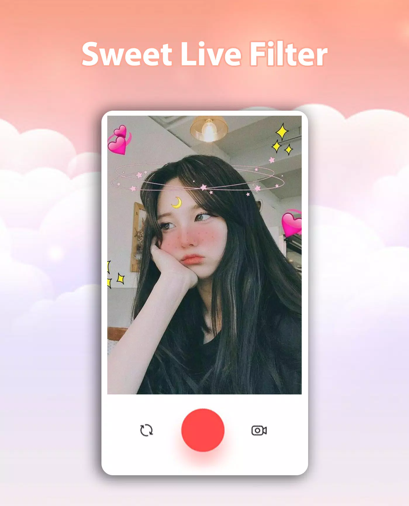 Sweet Live Filter Face Camera स्क्रीनशॉट 1