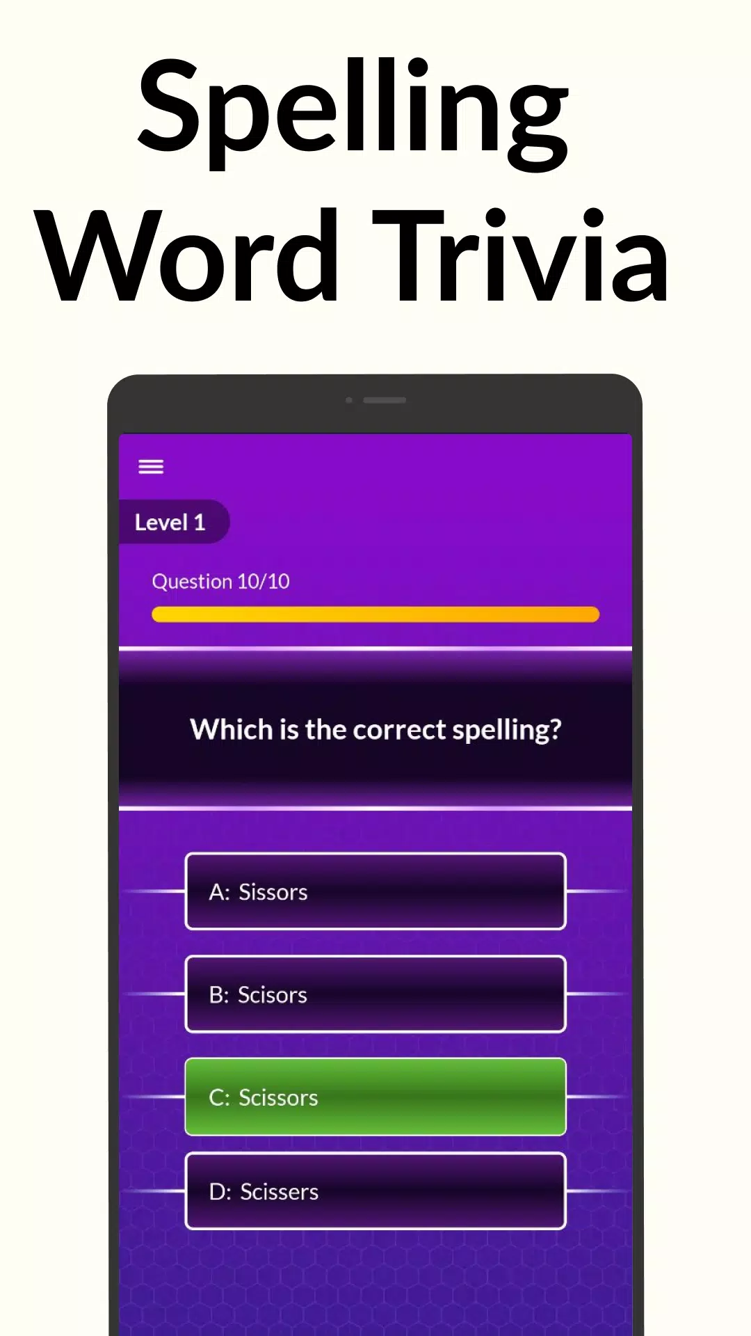Spelling Bee: Spelling Quiz Скриншот 0