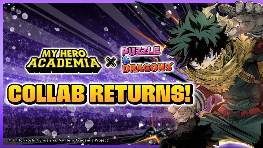 Erobere Dungeons und erhalte Gratiszüge im Puzzle & Dragons x My Hero Academia Crossover!