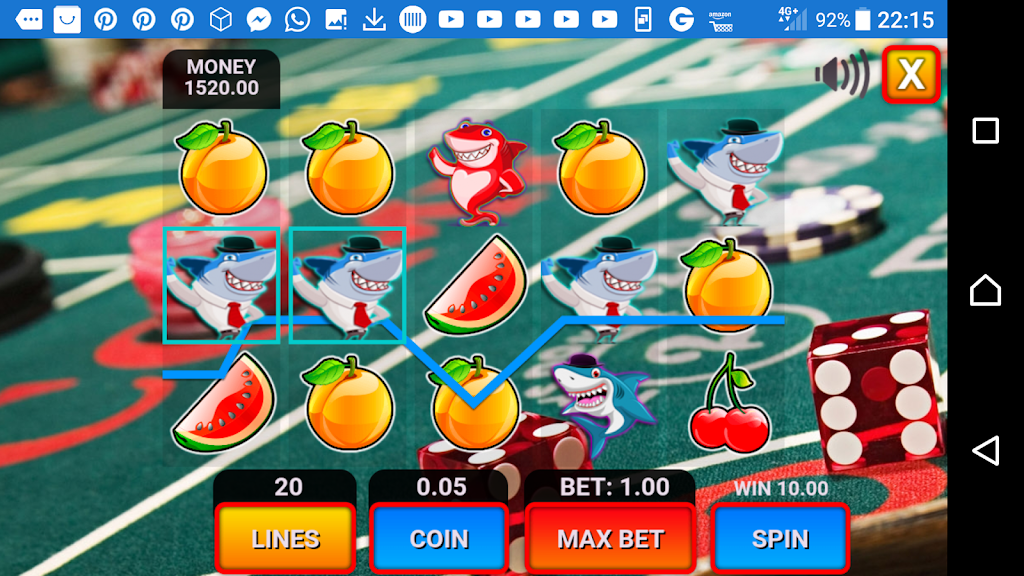 shark fruit casino slots machines Tangkapan skrin 1