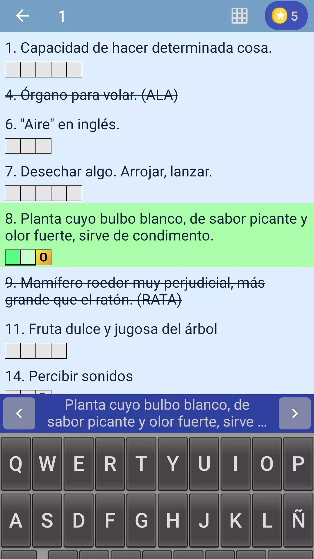 Crucigrama en español ဖန်သားပြင်ဓာတ်ပုံ 1