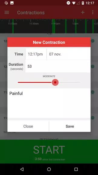 Contractions Timer for Labor Screenshot 2