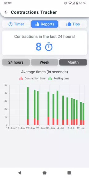 Contractions Tracker Captura de tela 3