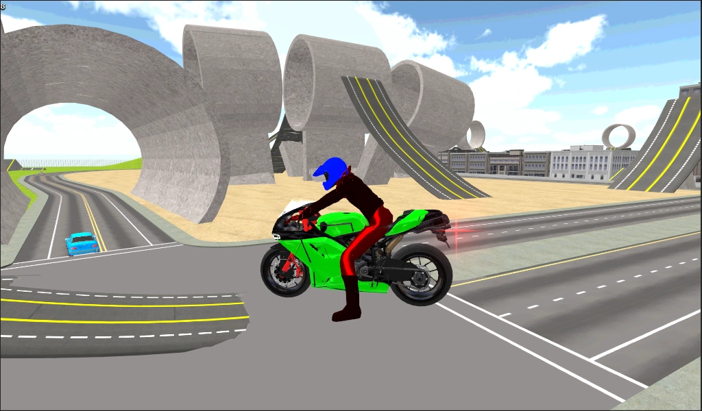 Motorbike Stunt Race 3D Screenshot 0