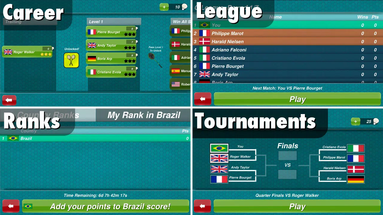 Badminton 3D ภาพหน้าจอ 1