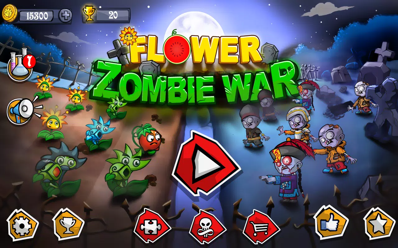 Schermata Flower Zombie War 0