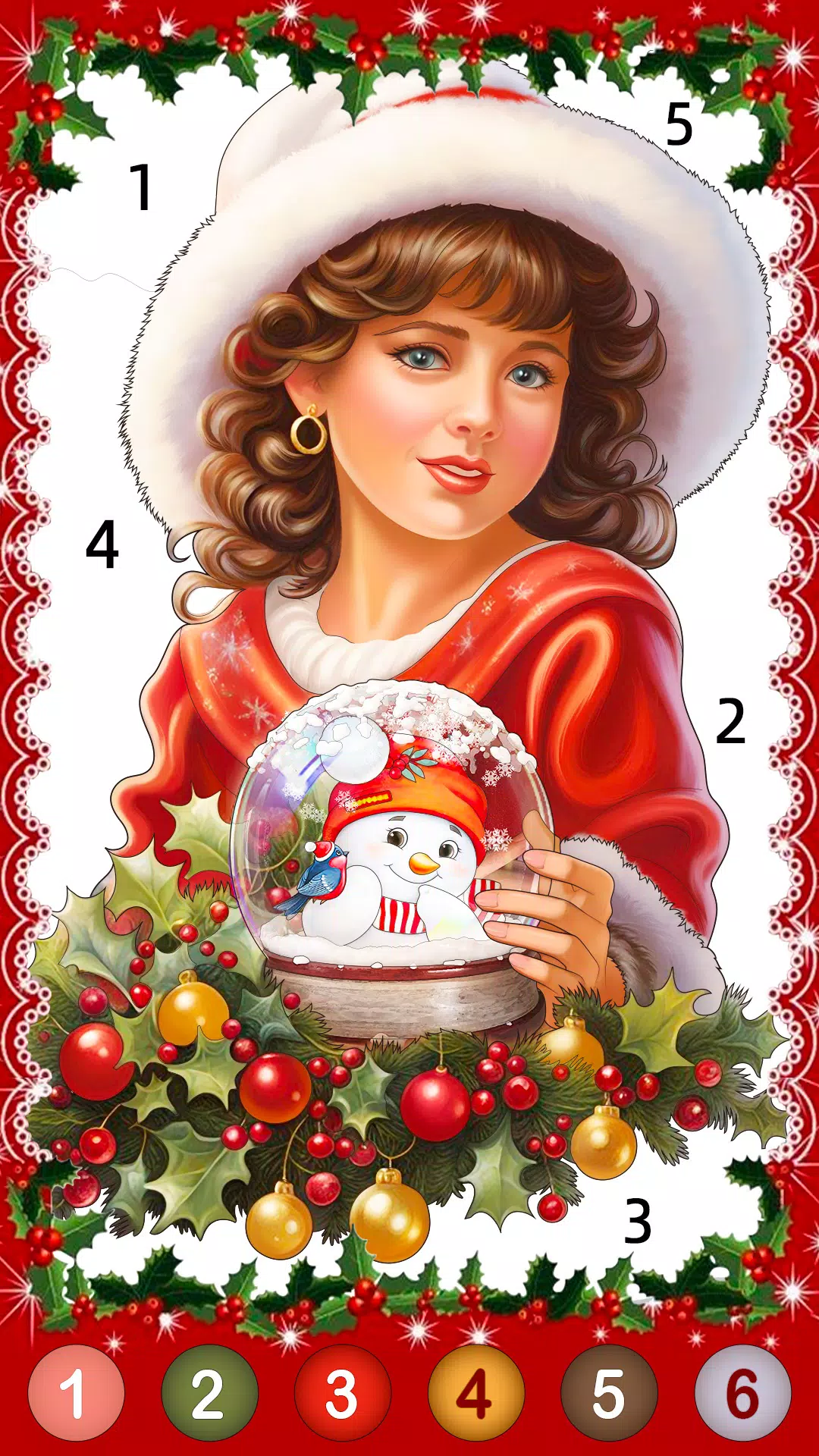 Christmas Game Color by number Ảnh chụp màn hình 1